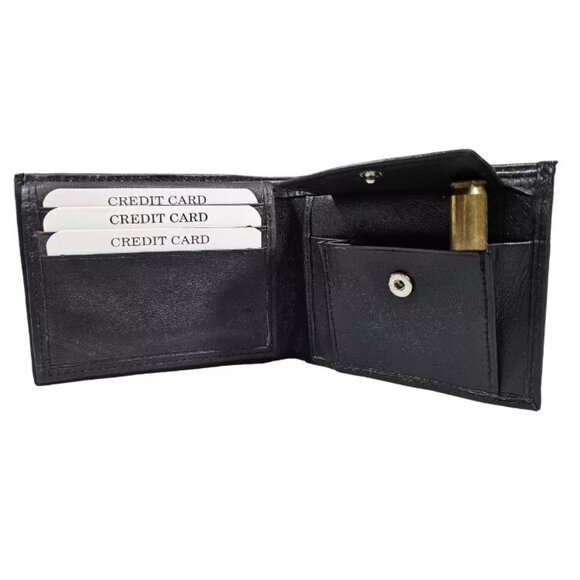 Bifold Genuine Leather Wallet ID Window Credit Card Holder Coin Pocket NEW - Picture 2 of 8
